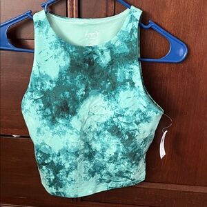 Old Navy Women's Green Tie-Dye Tank Top